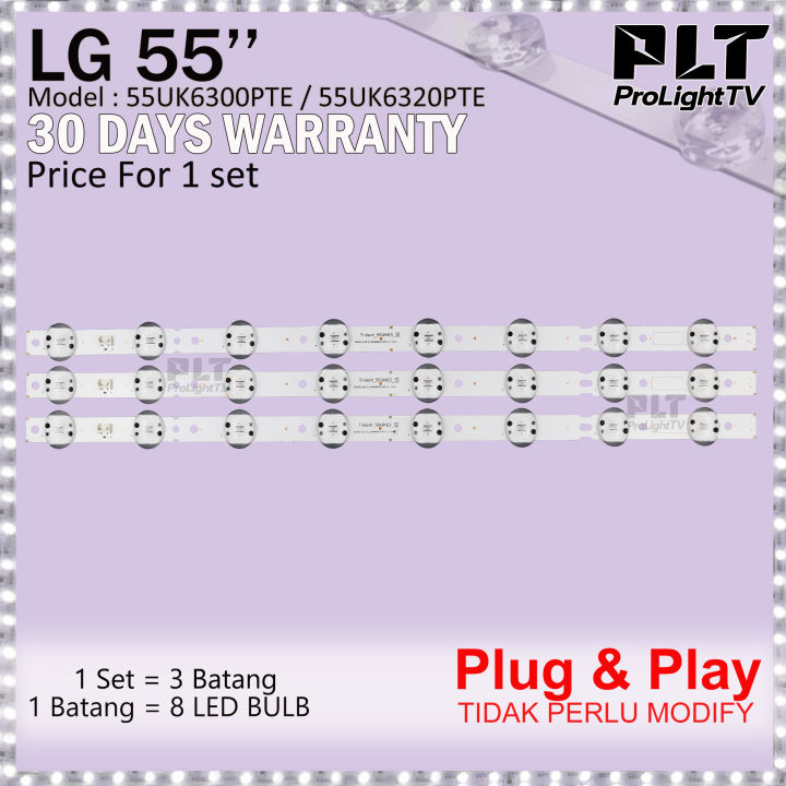 LG 55” 55UK6300PTE / 55UK6320PTE LED TV BACKLIGHT / LAMPU TV (READY ...