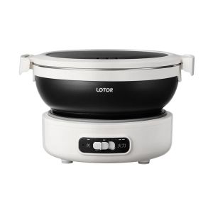 1.2L Foldable Split Electric Cooking Pot 500W 304 Stainless Steel Portable Multicooker Travel Hot Pot Rice Cooker for Camping