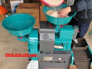 Máy xát gạo toàn phát TF57 máy gồm 1 đầu xát và 1 đầu nghiền bột