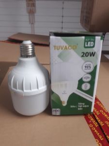 Combo 3 bóng trụ 20w nhựa bọc nhôm đủ công suất