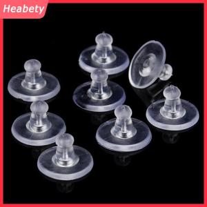 Heabety 50pcs Heavy Duty bông tai cao su lưng tay áo chủ stoppers mềm Nut Silicone