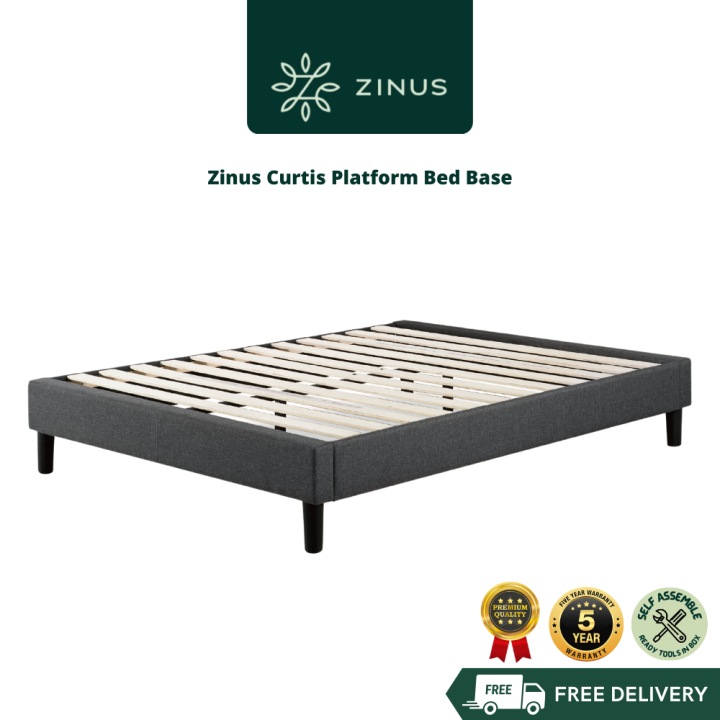 (Free Shipping) Zinus Katil Besi Curtis Platform Bed Base (5 Years ...