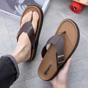 Comfortable Non-slip Men Beach Flip Flops Adjustable Straps Wide Fit Plus Size 40-45 Travel Vacation Sandals