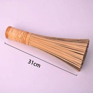 ไม้ไผ่ทำความสะอาดกระทะด้ามเชือก ไม้ไผ่แบบดั้งเดิมสำหรับขัดกระทะ
