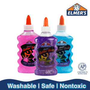 Elmer’s Glitter Glue [Blue Purple  Pink – Bundle of 3]