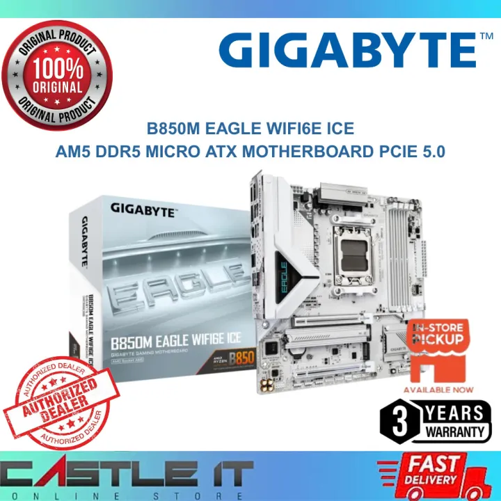 Gigabyte B850M Eagle WiFi6E ICE AM5 DDR5 Micro ATX Motherboard PCIe 5.0