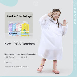 RAINPRO Card-Style Disposable Raincoat – Thickened Full-Body Waterproof & Portable for Adults & Kids