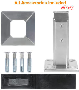 HOL Yoqu Glass Holder Clamp Stainless Steel Swimming Pool Hole Free Floor Glass Clip Handrail Base Fixing Clip