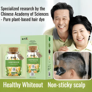 Natural Hair Dye Plant Based Formula Long Lasting Color Gray Hair Coverage Aromatic Scent Hair Care Product