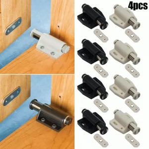 LDIES 4x Single Pressure Push To Open Touch Latch Cabinet Cupboard Door Wardrobes Bathroom Cupboard Catches Hardware 3R8H1