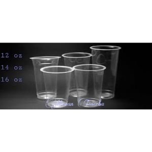 [50 PCS] Gelas plastik bening 12Oz 14Oz 16Oz  / plastik cup pp bening polos jus pop ice buah