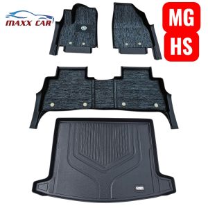 TRỌN BỘ Thảm lót sàn + Cốp + Rối MAXXCAR nhựa TPE nguyên sinh đúc 5D tràn viền cho xe MG HS 2024+