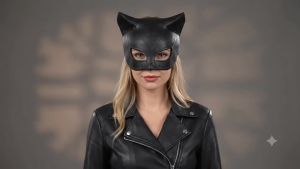 1Pc Cat Costume Mask Made of Latex Soft and Durable with Realistic Details Suitable for Masquerade Balls and Carnival Parties Cosplay Prop