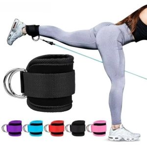 DIVATEN Neoprene Padded Gym Ankle Straps Double D-Ring Adjustable Straps Leg Training Straps Safety Legging Strap Fitness Ankle Straps Gym Workouts