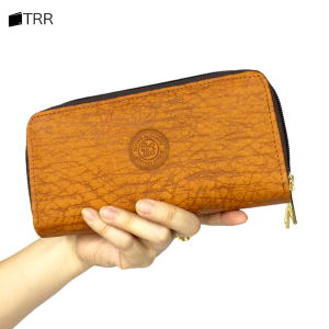 THAILEATHERGOODS กระเป๋าสตางค์หนังวัวแท้ (ลายหนังช้าง) ทรงยาว กระเป๋าตังค์ ซิปรอบคู่ กระเป๋าหนังแท้ กระเป๋าหนังแท้ ราคา กระเป๋าหนังแท้ ราคาถูก กระเป๋าหนังแท้ ราคาส่ง - Lazada