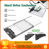 2.5 inch USB 3.0 External Hard Drive Enclosure USB3.0 to SATA Portable Clear Hard Disk Case for 2.5 inch SATA HDD SSD