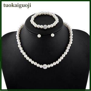 tuokaiguoji Fashion Jewelry Sets Luxury Ball s Necklace Earrings Bracelet Sets