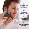 Manscape Men's Beard Trimmer, 20 Length Adjustable Blade Wheel,Stainless Steel T-Blade for Precision Facial Hair Trimming, Cordless Hair Clipper IPX7 Waterproof, LED Display(Black). 