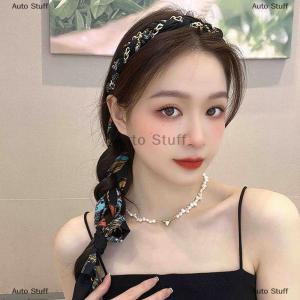 [COD] Auto Stuff ห่วงโซ่ริบบิ้นยาวห่วงผมที่ใส่ผมหางม้าที่สง่างามผ้าพันคอผ้าไหมอุปกรณ์เสริมผมสำหรับเด็กผู้หญิงผมพิมพ์ลาย