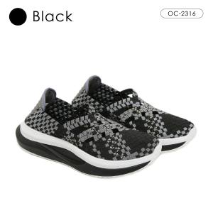 OCTAVIA Sepatu Slip On Rajut Knit Wedges Wanita #OC-2316