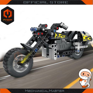iM.Master Mechanical Master Block Classic Retro Harley Motorcycle Power Vechiles Brick With Pull Back Engine (5801)