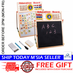[Little B House] Wooden Double-sided Whiteboard Blackboard Drawing Board Toys 双面黑板白板 Papan Putih Papan Hitam Budak - BT106