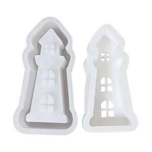 Lighthouse Silicone Stand Molds for Candlestick Tealight Holder Gypsum Decoration Epoxy Resin Silicone Molds