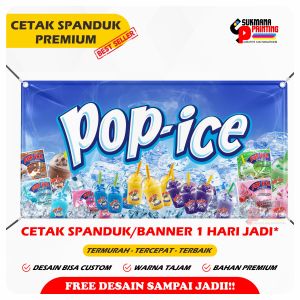 Cetak Spanduk Banner Minuman Pop Ice Banner Jual Pop Ice