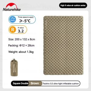 Matras Angin Ultralight R3.2 Naturehike CNK2450WS012 Sleeping Pad Naturehike Matras Camping Matras Tiup Lipat Gunung