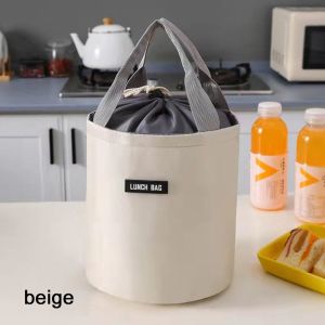 MISSUP Round Picnic Travel Storage Bag Lunch Box Breakfast Organizer Cooler Lunch Bag Insulated Thermal Bag