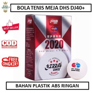 BOLA PINGPONG DHS DJ40+ - BOLA TENIS MEJA PUTIH - BOLA PIMPONG ISI 6 MURAH - BOLA TENIS MEJA TURNAMEN