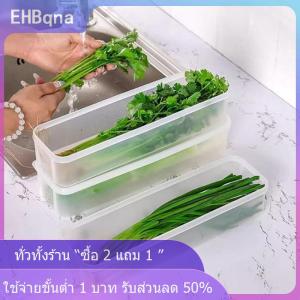 [COD] EHBqna KITCHEN ภาชนะเก็บอาหารทรงสี่เหลี่ยมยาว4ชิ้นกล่องจัดระเบียบในตู้เย็นแบบนำกลับมาใช้ใหม่ได้อุปกรณ์ครัว