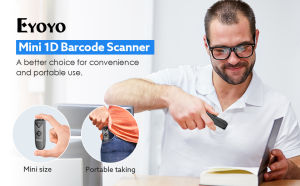 Eyoyo แบบพกพาขนาดเล็กเครื่องสแกนบาร์โค้ดบลูทูธ 1D Laser Wireless Barcode Scanner  3-In-1 2.4G ไร้สายและบลูทูธไร้สายและ USB แบบมีสายใช้ได้กับสมาร์ทโฟนแท็บเล็ต iPhone iPad แล็ปท็อป POS หรือคอมพิวเตอร์