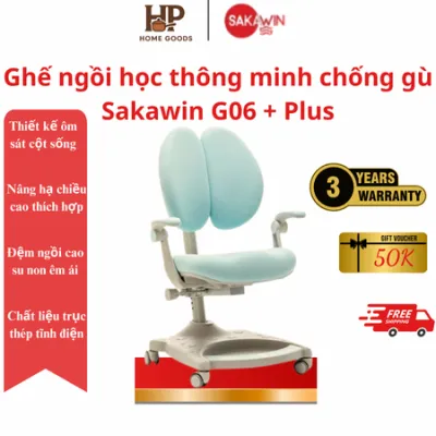 Ghế ngồi học chống gù Sakawin G06 + Plus cố định dáng ngồi khoa học đa chức năng tựa lưng ôm sát bảo vệ cột sống