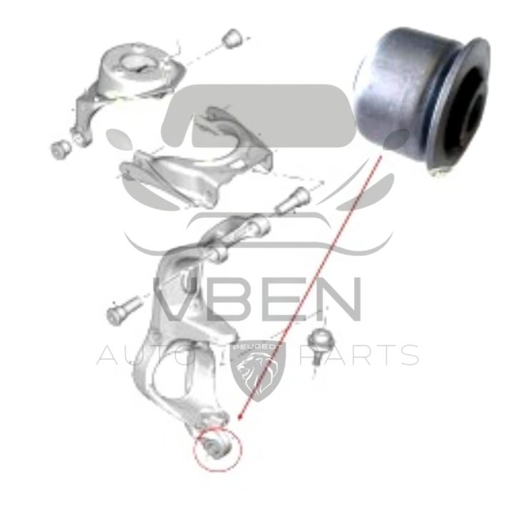 Front Left & Right Pivot Arm Bush Repair Hub Pair For Citroen: C5, C6, Peugeot: 407.0, 508 SW 5080 D2p Autoparts 841477