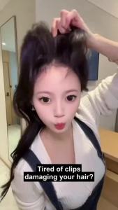 ✨HOT SALE✨Womens hair extensions / Front hairline hairpieces / Lightweight and breathable bangs hair extensions / Fluffy natural seamless bangs hair extensions/human hair wigs for women女士自然刘海头顶假发片