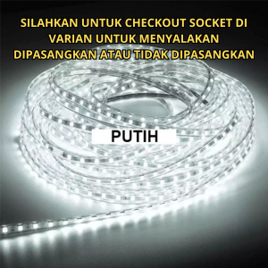 Lampu LED Strip Selang 5050 / 2835 / 3528 SMD AC 220v meteran indoor dan outdoor bq