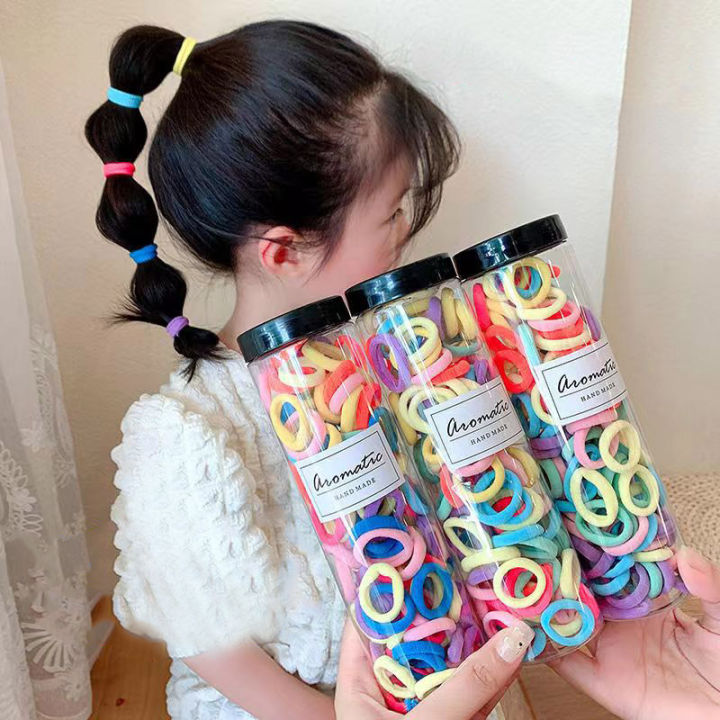 100 Pcs/set Baby Girl Rubber Bands Kids Elastic Hair Bands for