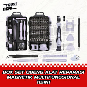 Set Obeng Magnetik Alat Reparasi 115in1 Multifungsi HP Laptop Elektronik
