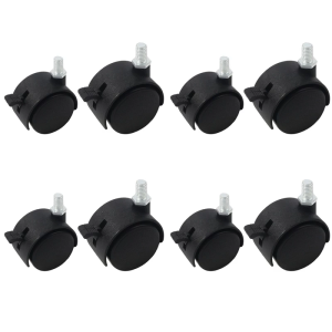 Set Of 4 Furniture Casters with Smooth Rolling & Full Swivel Action Quiet Rolling Casters Furniture Replacement Wheels