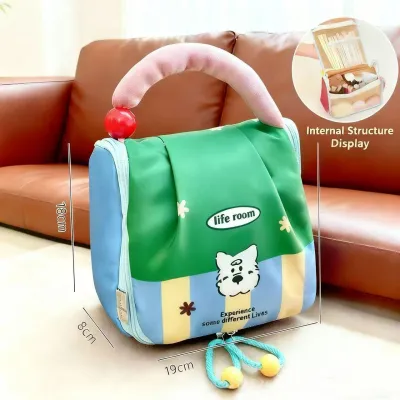 Quivlox Dopamine Color-Block Tote Bag Versatile Travel Wash & Storage Mommy Bag Large-capacity Diaper bag
