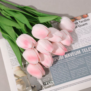 35cm Artificial Tulip Flower Bouquet PE foam Fake Flower for Wedding Ceremony Home Decor