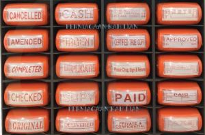 AE Flash Ready Made Stamp/Chop(PAID/DATE/SIGN)Self Ink