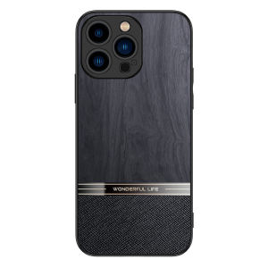 FLOVEME Phone Case for IPhone 14 Pro/iPhone14 Pro Max /14 Plus IPhone 13/13 Pro/13 Pro Max IPhone 12 Pro 11 Wood Grain Stitching Shell Ultra-smooth Skin Phone Case