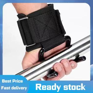 Sports🚴🏻♀️ 2pcs Trọng lượng nâng móc Grips với cổ tay kết thúc tốt đẹp tay-bar dây đeo cổ tay phòng tập thể dục móc Trọng lượng dây đeo pull-up điện nâng găng tay