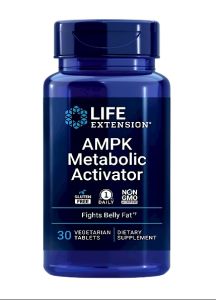 Life Extension AMPK Metabolic Activator - Blue Bottle - 30 Vegetarian Tablets - Fight Abdominal & Overall Fat - Vitamins & Supplements - Weight Management