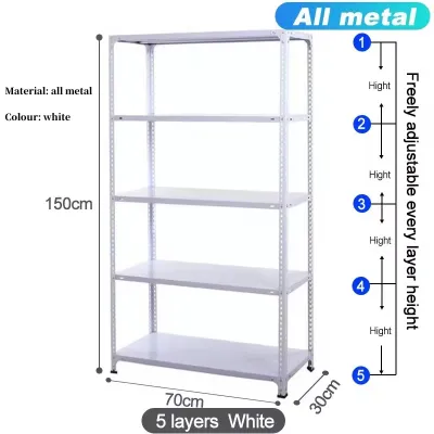 Metal Rack 3/4/5Layer Steel Rack Boltless Rack Goods Storage Shelf Heavy Duty Stainless Adjustable Rack#HJ02#HJ03#HJ06