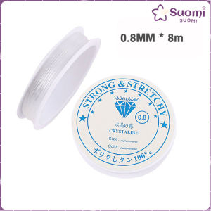 Suomi Transparent Elastic Crystal Line Beading Cord String Wire Thread Elastic Clear Nylon 0.8mm 0.4mm 0.5mm