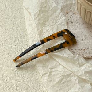 Jepit Rambut Sanggul Tusuk Konde Permata 11.5cm French U-Shaped Acetate Hair Pin TSAR001