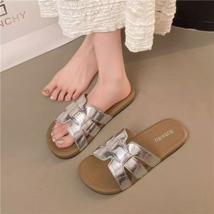 Free Shipping Korean-Style Summer Fashion Sandals Versatile And Stylish With A Sophisticated Look Perfect For Pairing With Dresses Beach Wear And Featuring A Classic Design For Women